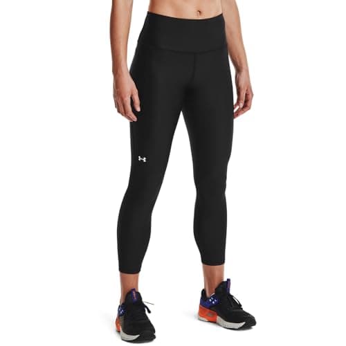 Under Armour Womens HeatGear Armour High Waisted Ankle No-Slip Leggings , Black (001)/White , X-Large