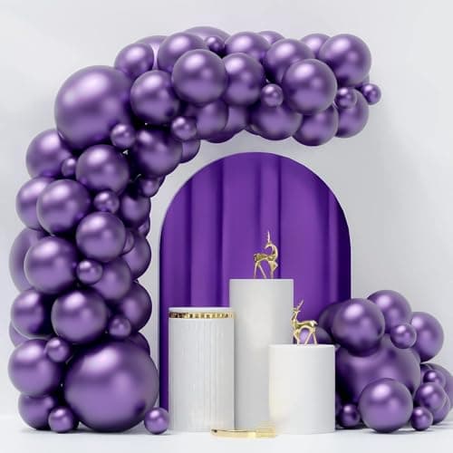 Toys Treasure We Deliver Smiles 100pcs Purple Metallic Balloons - Party Balloons for Birthday Anniversary Graduation Office Decorations