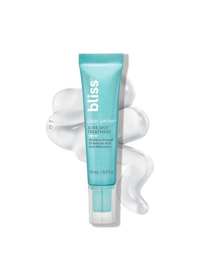 Clear Genius Acne Spot Treatment - 0.5 Fl Oz - Maximum Strength 2% Salicylic Acid Shrinks Blemishes - Clean - Vegan & Cruelty-Free