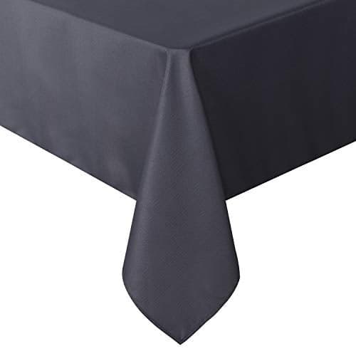 sancua Rectangle Tablecloth - 60 x 84 Inch - Stain and Wrinkle Resistant Washable Polyester Table Cloth, Decorative Fabric Table Cover for Dining Tables, Buffet Parties and Camping, Grey