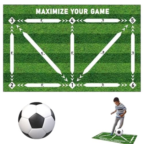 Proberos® Football Footstep Training Mat, Soccer Training Mat, Agility Footstep Training Mat, for All Levels, Non-Slip Silent Equipment, All Ages to Improve Speed, Strength and Coordination