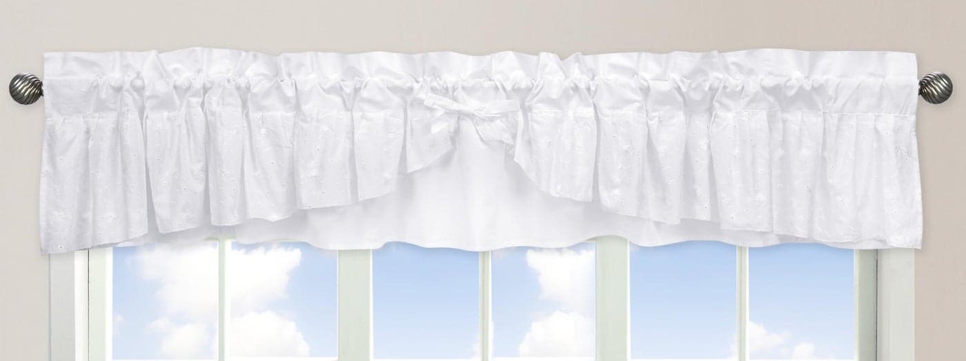 Sweet Jojo Designs Window Valance White Eyelet