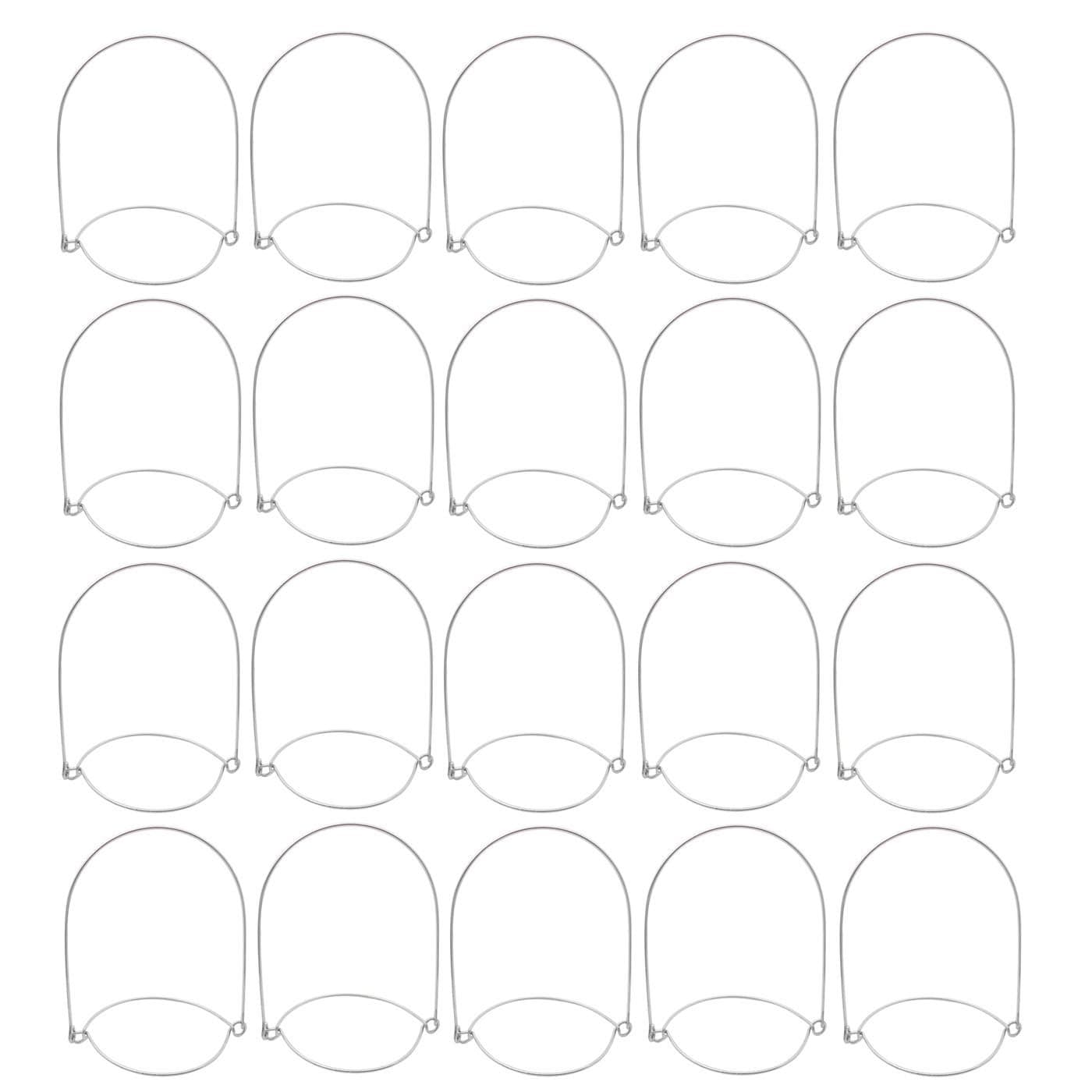 FANGULU 24PCS Stainless Steel Mason Jar Wire Hangers 3926 Regular Mouth Wire Handles for Mason Ball Canning Jars Ball Pint Jar