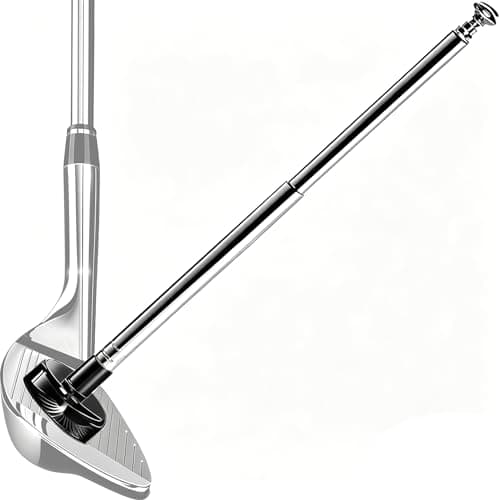 Golf Alignment Rods, 7 Length Adjustments - Golf Alignment Stick Corrector Lie Angle Tool, Golf Swing Training Aids Aiming Stick - Golf Club Face Aim, Visualize and Align Your Golf Shot (Black)