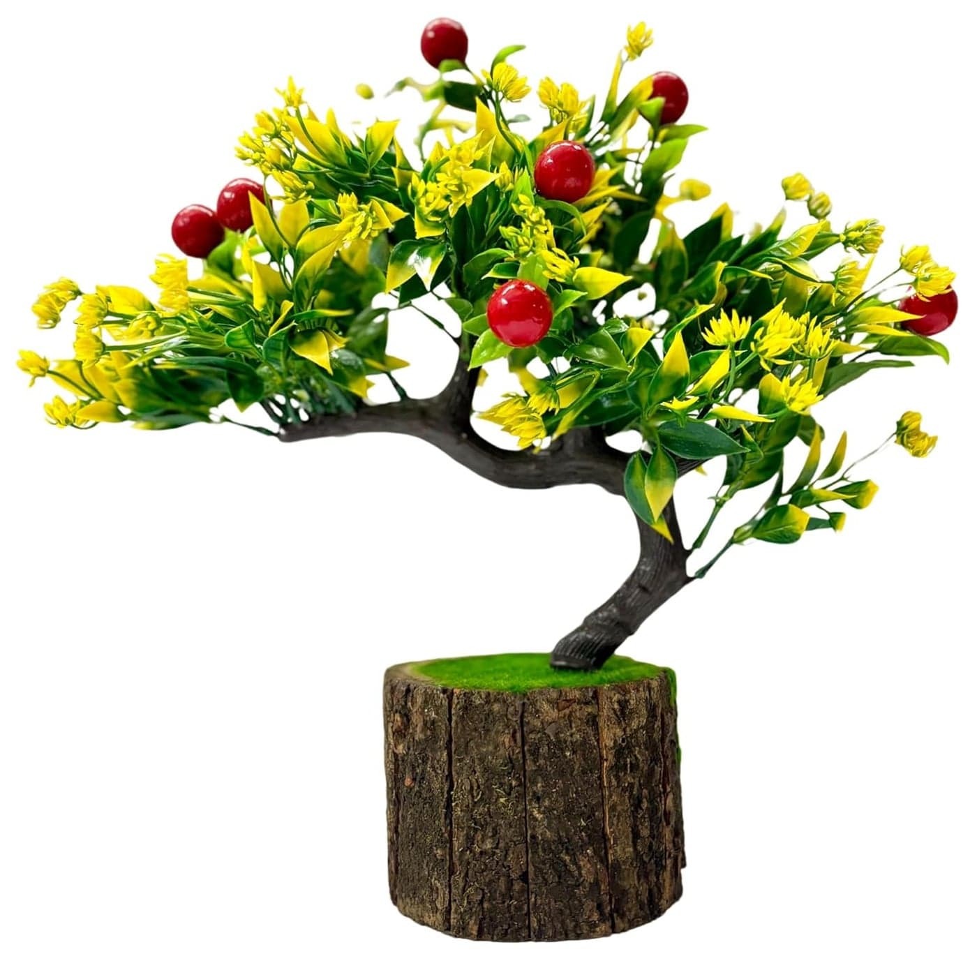 Dekorly Artificial Bonsai Tree Fake Plant Potted House Plants Bonsai Plant Faux Bonsai for Home Indoor Decoration Office Pack of 1 NeemCherry
