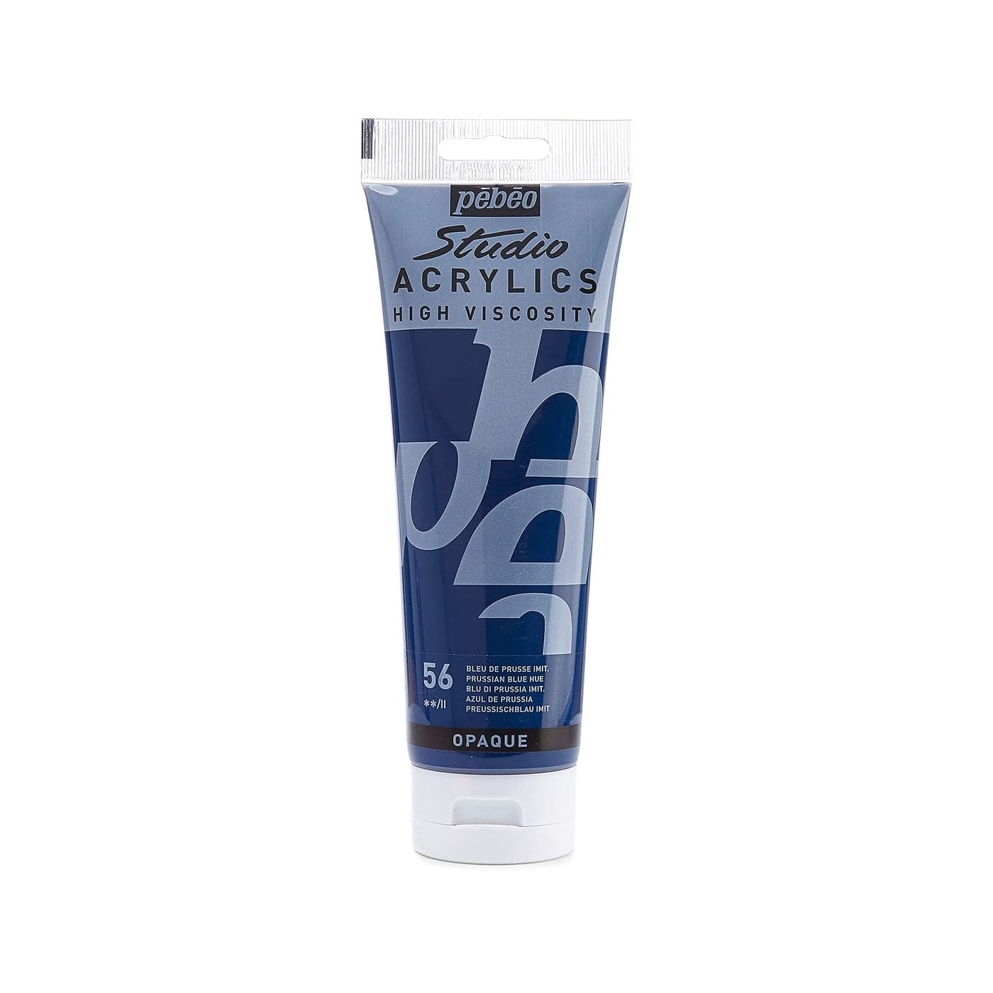 Pebeo Studio Acrylics High Viscosity, Fine Acrylic, 250 ml - Prussian Blue Hue, 8.45 Fl Oz (Pack of 1)