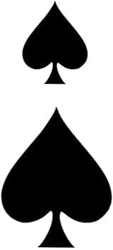 2 x Spades Semi Permanent Tattoo Waterproof Lasts 12 weeks ace of spades card suit