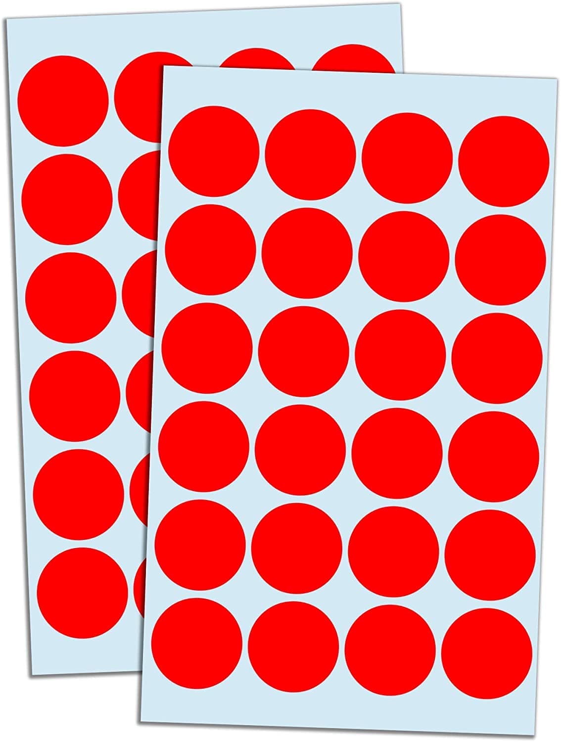 True-Ally 2000 Piece Red Color 1 Inch/25mm Round Dot Sticker Self Adhesive Labels Writable Surface for Kids Activity, File Classification, Calendar Planner (RED)