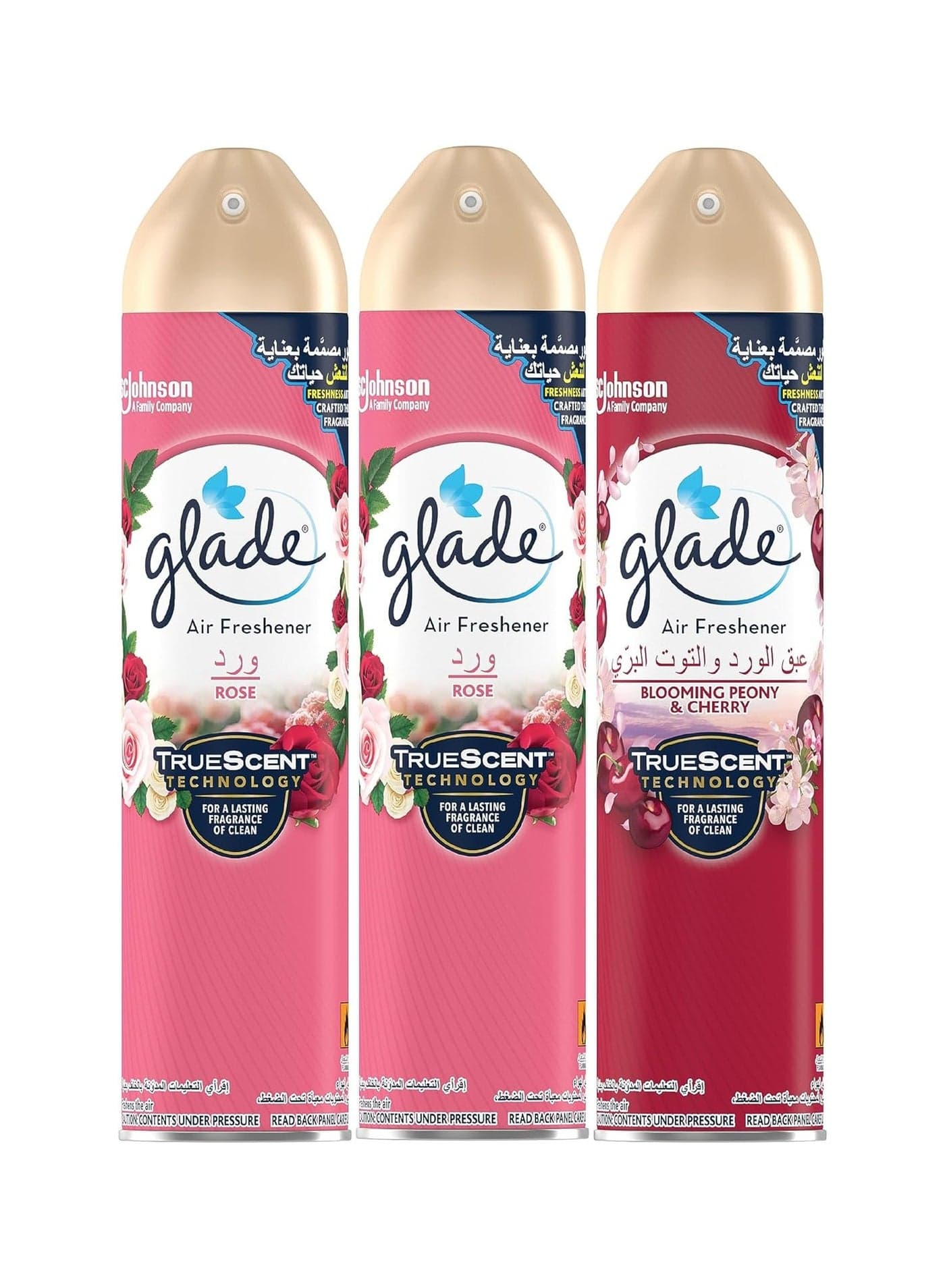 Air Freshener Spray Blooming Peony & Cherry 300ml with Rose Air Freshener 300ml x 2