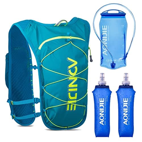 AONIJIE Waterproof and Breathable Running Hydration Vest for Women Men 423oz Lightweight Hydration Vest Backpack Fits 68 Phones for Hiking Cycling Race Marathon2500ml Flasks15L Bladder