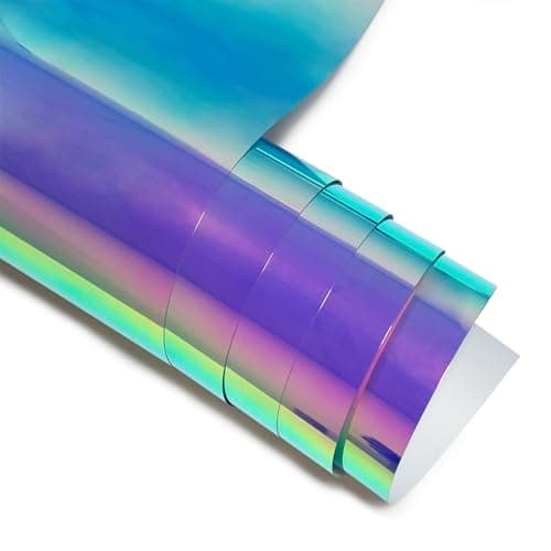 Efuncro Holographic Heat Transfer Vinyl12 x 6FT Holographic HTV for Shirts Pillow Holographic Iron on Vinyl for Heat Press Machine Matellic Sheen Easy to Cut Weed Dreamy Purple