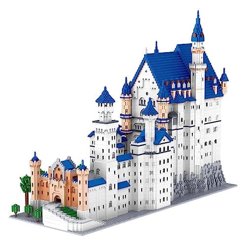 Geniteen Architecture Neuschwanstein Castle Building Blocks Set Famous World Architecture Model Building kit 11810 PCS Creative Collection Building Toys for Adults
