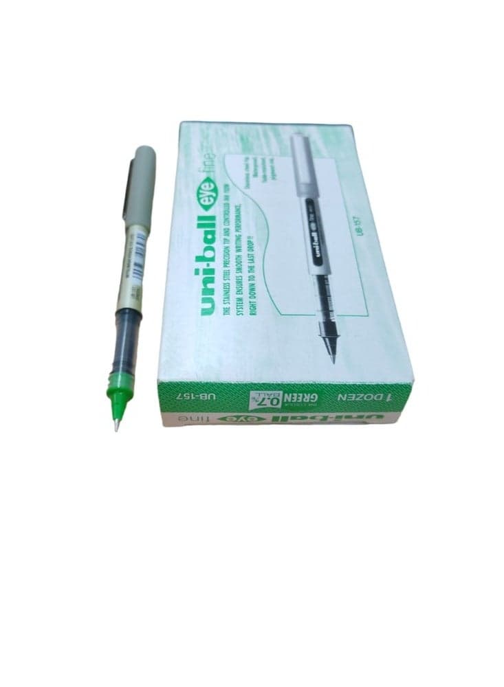 Uni-Ball Eye UB-150 Green Rollerball Pen Pack of 12
