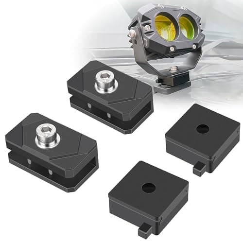 NORTHYUN Quick Release Universal Hood Ditch Light Mounting Brackets Dual Mount Options with 5Point Lockdown Base CNC Aluminum Adjustable LED Pod Light Mount Kit 2PCS