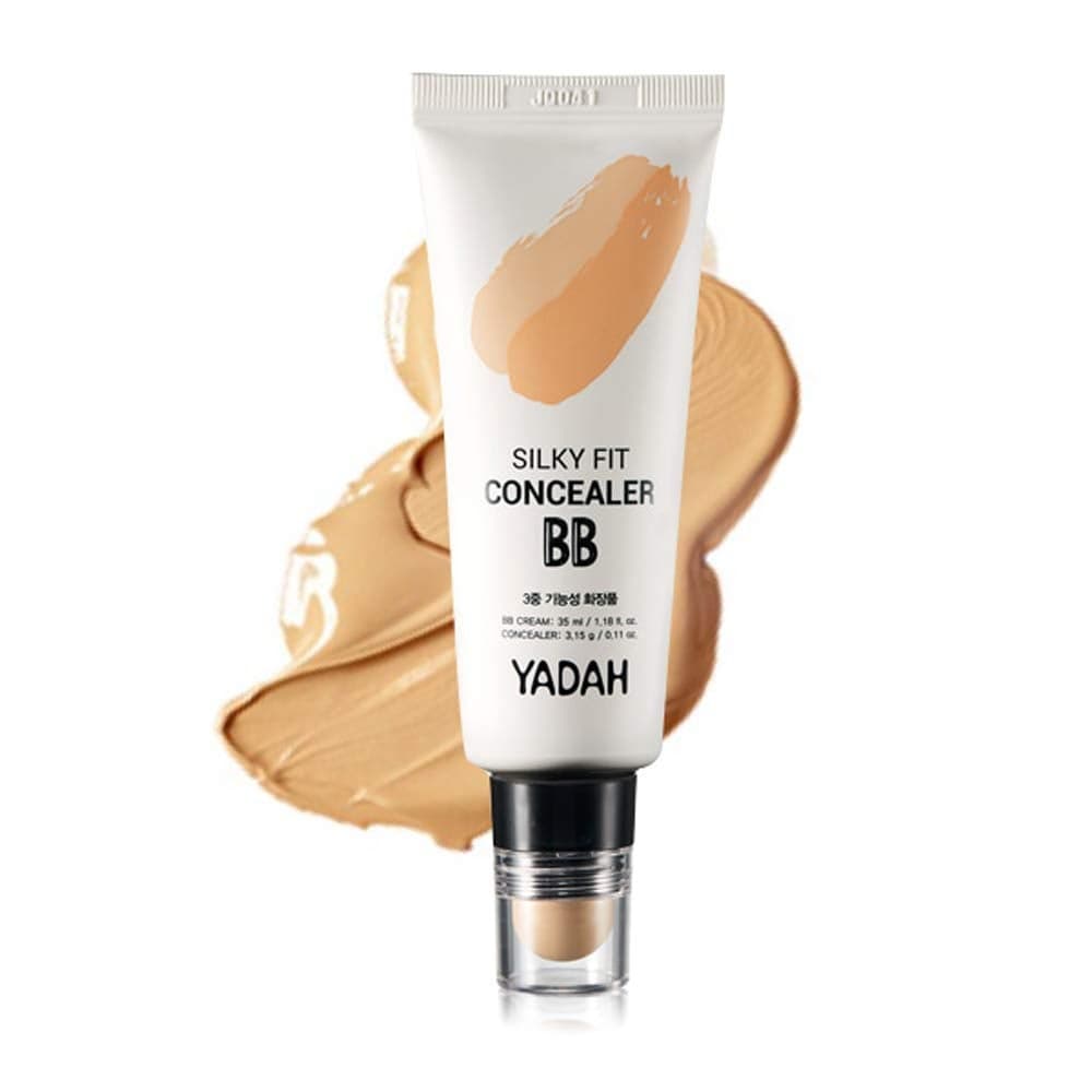 YADAH Silky Fit Concealer BB Cream 23 Natural Beige 118fl oz 2in1 Korean Makeup for Flawless Skin Tinted Moisturizer for Blemish Cover LongLasting AllDay Wear