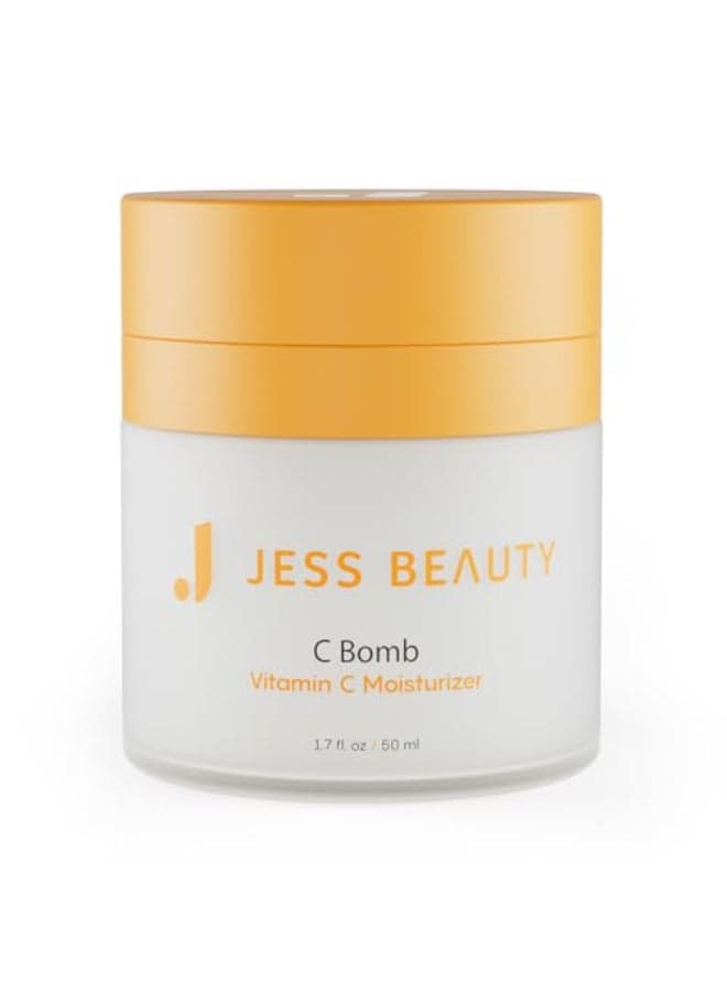 JESS BEAUTY Skin Care C Bomb Vitamin C Face Moisturizer Even Skin Tone Hydrating Skincare Face Cream Self Care 17 fl oz