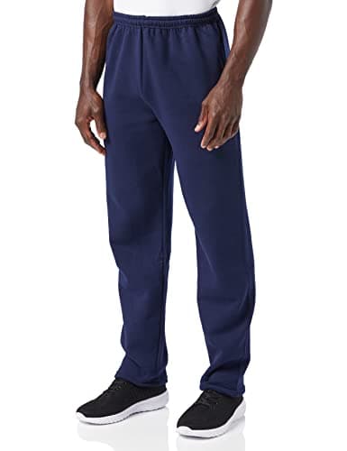 Russell Athletic Mens DrPower Fleece Open Bottom Pocket Pant Navy Medium