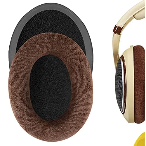 Geekria Comfort Velour Replacement Ear Pads for Sennheiser HD598, HD598SE, HD598CS, HD595, HD599, HD599 SE Headphones Ear Cushions, Repair Parts with Video Guide (Brown)