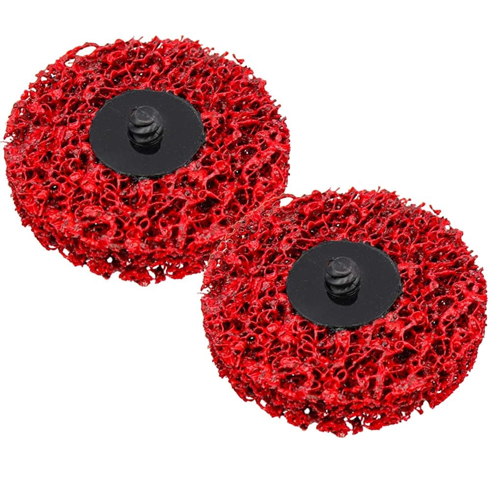 Shark 16203 3Inch GritMedium StripBrite Pad with Twisttolock Backing Red 2Pack