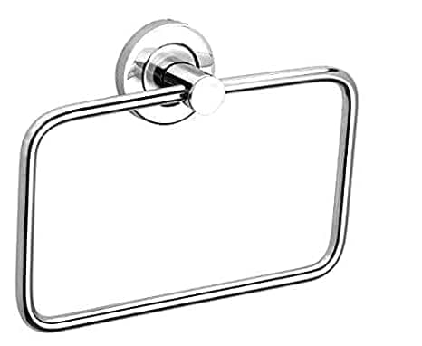 KPS Stainless Steel Wire Square Ring Towel Rack Napkin Hanger for HomeKitchenWashroomBasin Hand Towel HolderBar Bathroom Accessories Pack of 1Multicolor