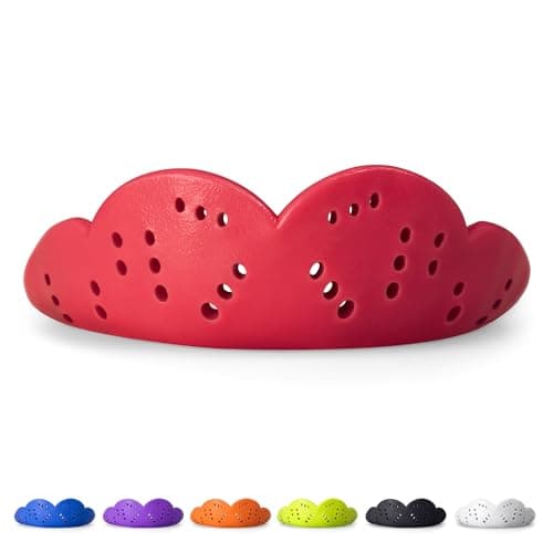 SISU Max Mouthguard Intense Red 50 Stronger Maximum Protection for Rugby MMA Boxing Lacrosse Football Hockey HighImpact Sports Adult Fit Remoldable Up to 20 Times Works for Braces
