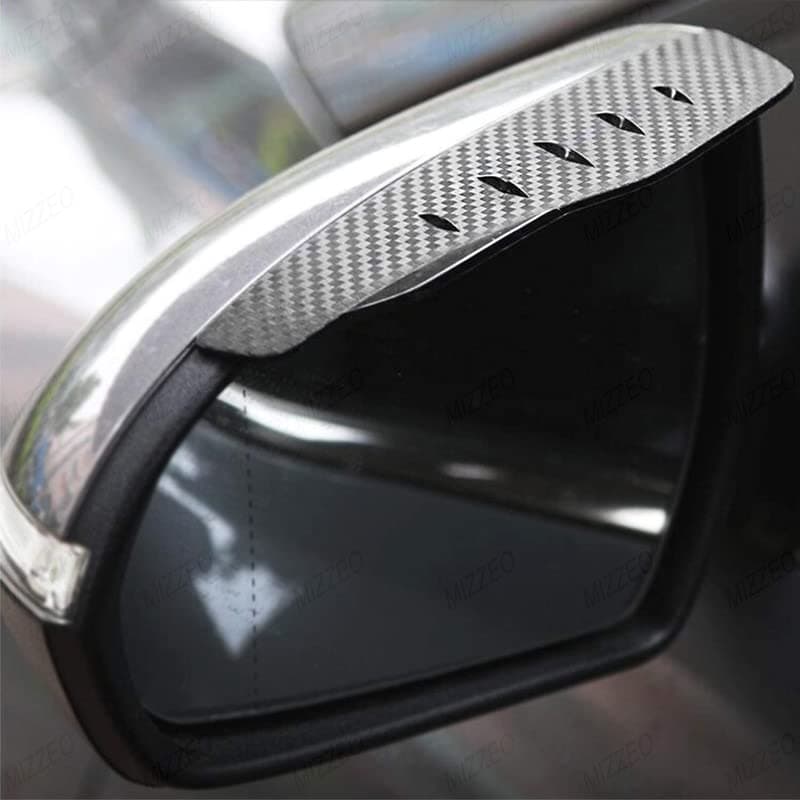 MIZZEO Mirror Rain Visor (3R-2156 Carbon Black, Pack of 2) Rear View Side Mirror Rain Eyebrow, Auto Side Mirror Cover for BMW X5