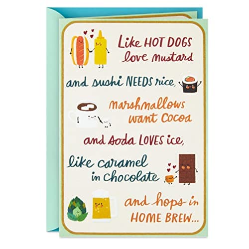 Hallmark Anniversary Card for Husband, Wife, Boyfriend, Girlfriend (Go Together)