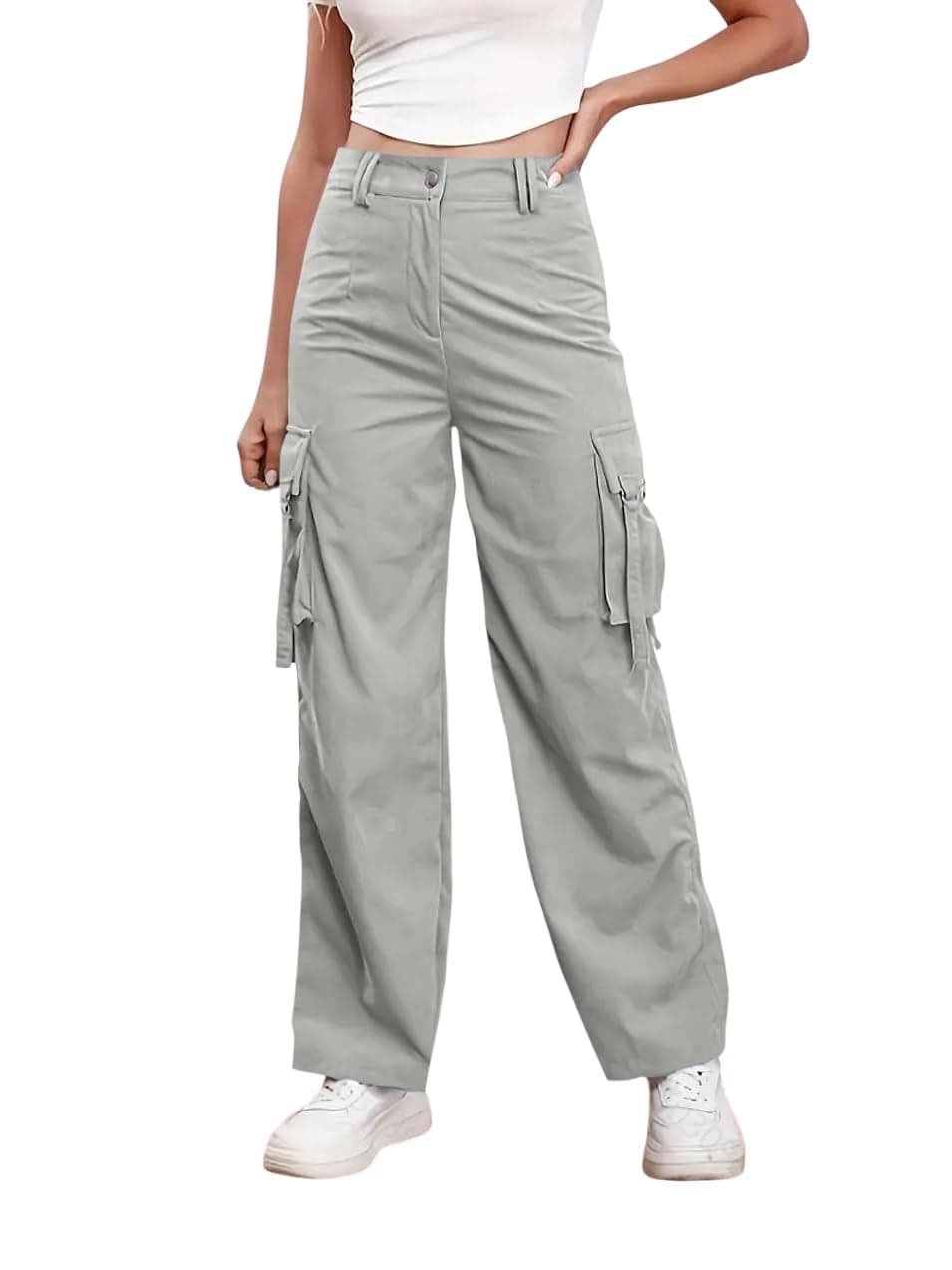FERY London Womens Trouser Pants|Women Pants with Pocket|Trousers for Girls | Womens Cargo |Pant|