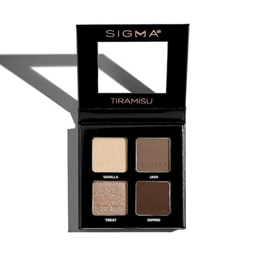 Sigma Beauty Tiramisu Eyeshadow Quad Makeup Eyeshadow Quad with a Buttery Soft Formula and Buildable Blendable Shades for a Flawless Eye Look Designed for All Day Wear