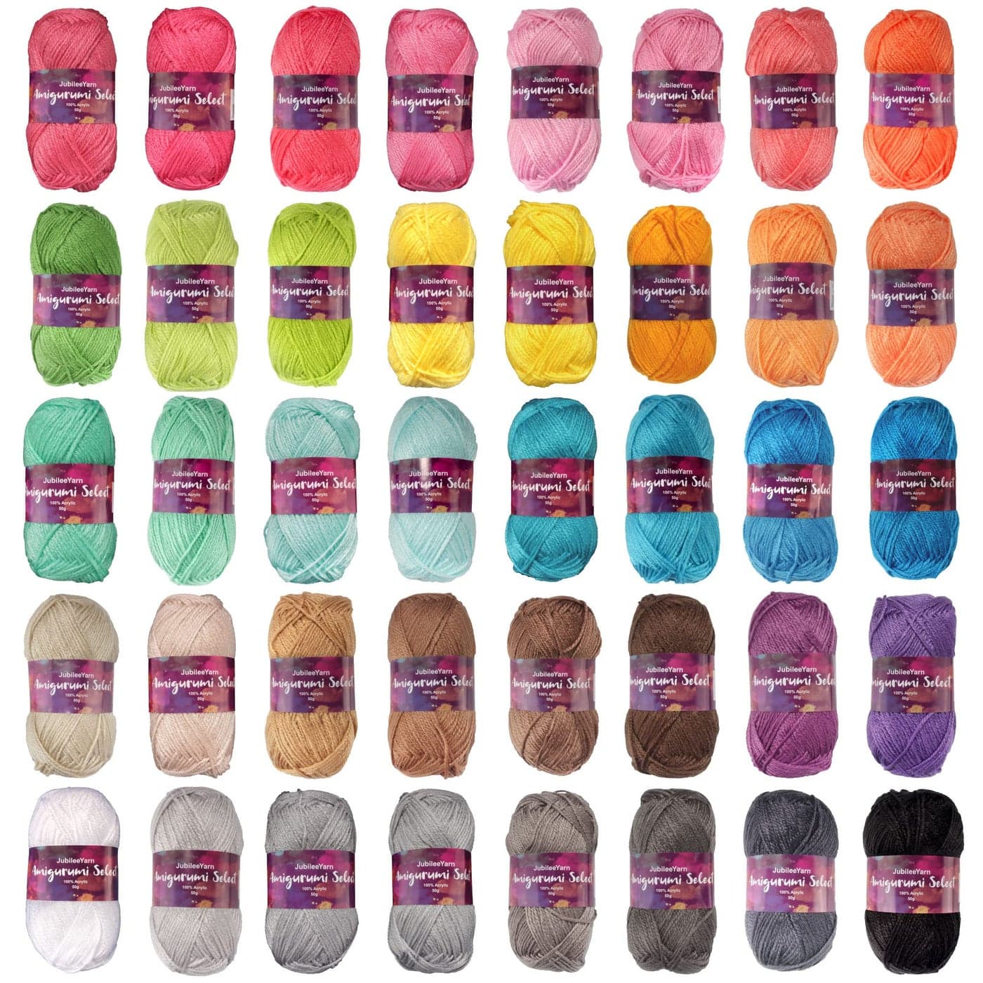 JubileeYarn Amigurumi Select Yarn Baby Acrylic Every Color 40 Skeins