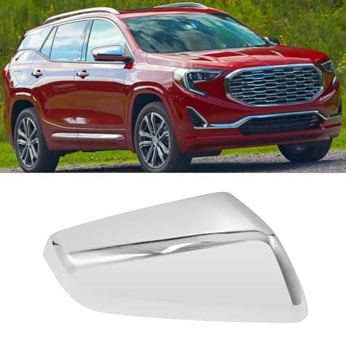 Moonlinks Compatible with Chevy Equinox 2018-2023/GMC Terrain 2018-2023Right Side Mirror Cover Replacement, Chrome Right Passenger Side Rearview Mirror Cap Trim