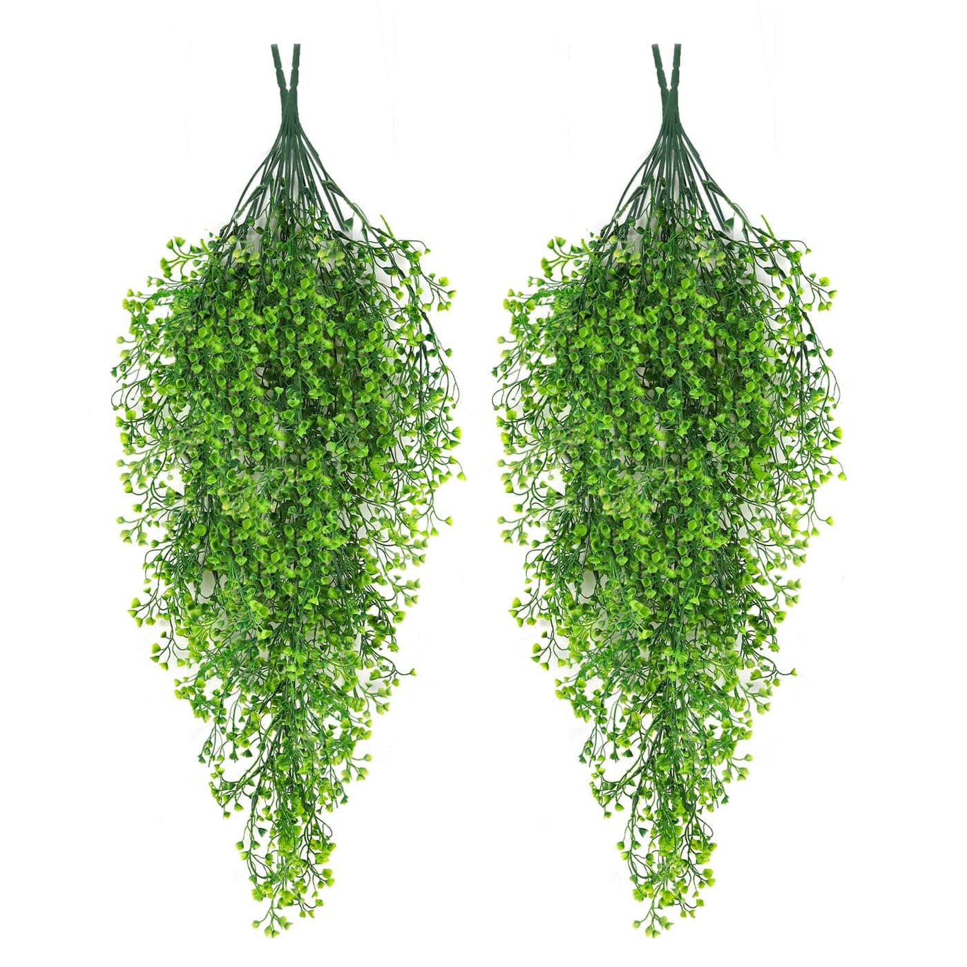 RECUTMS 4 Pcs Fake Hanging Plants Artificial Plants Flowers Plants for Bedroom Decor Hanging Plants Artificial Decor Fake Vines Outdoor Decor Green