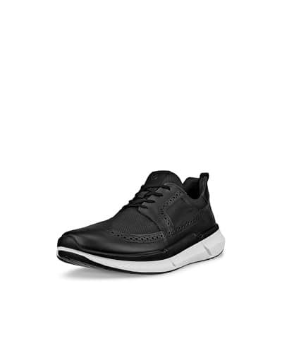 ECCO Men's Biom 2.2 Brogue Sneaker, Black/Black, 9-9.5