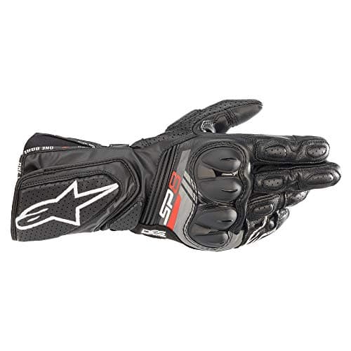 Alpinestars SP-8 V3 Gloves, Full Gauntlet Leather, CE-Certified, Race-Inspired Fit, Knuckle Protection, Reinforced Palm, Multi-Panel Construction, XL, Black