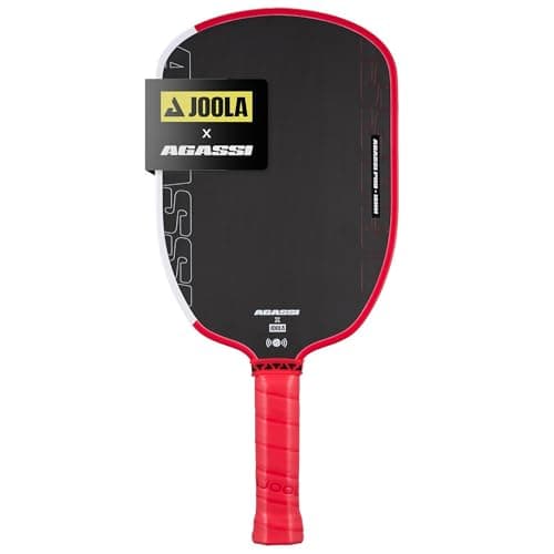 JOOLA Agassi PRO IV 16mm Pickleball Paddle wExtended Sweet Spot Carbon Fiber Surface Increases Spin Control SK Film for Power Larger Sweet spot UPAA Certified USAP Approved NFC Chip