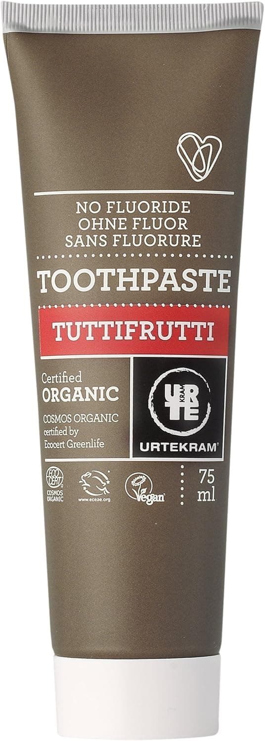Pack Of 6 Organic Childrens Tutti Fruitti Toothpaste URTEKRAM