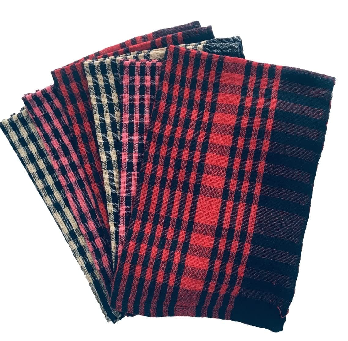 SHOP BY ROOM Wet Dry Cotton Cleaning Kitchen Duster Cloth - 14 x 21 Inch (Multicolour) - Pack of 6