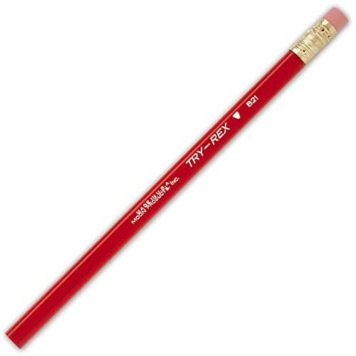 JR Moon Pencil JRMB21T Try Rex Pencil with Eraser 094 Height 236 Wide 772 Length Jumbo 12 Count