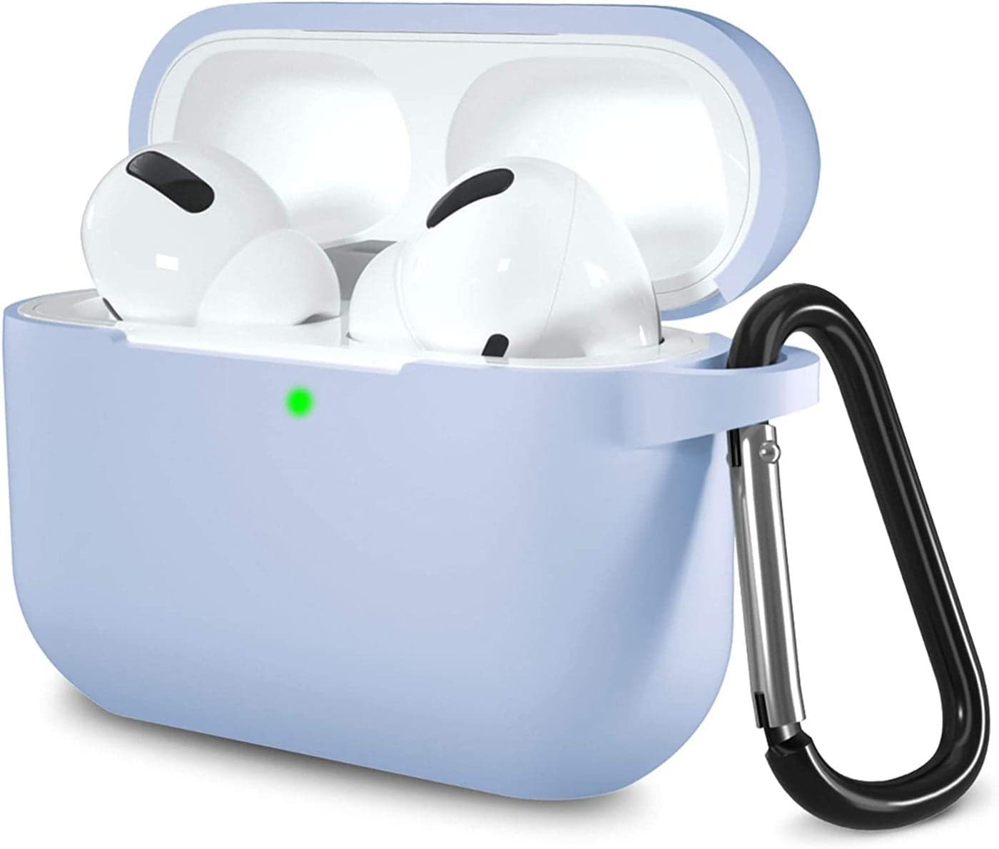 Lerobo Compatible with AirPods Pro 2 Case Cover,Shockproof Full Protective Cover Case for Airpod Pro Supports Wireless Charging with Carabiner Front LED Visible,Lilac