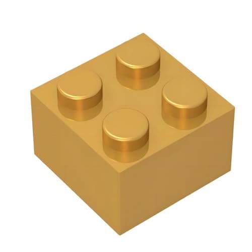 Newbeoding Classic Building Brick 2x2 110 Piece Bulk Brick Block 3003 2x2 Bricks Creative Play Set Compatible with and All Major Brick Brands 3003 110 Pcs Golden