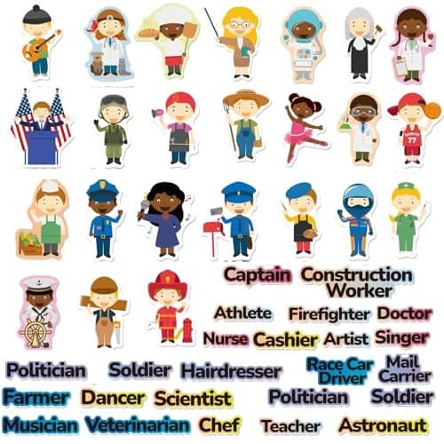 CHEFAN Toddler Flannel Stories Precut Felt Figures Small Community Helpers for Early Education Kindergarten Homeschool