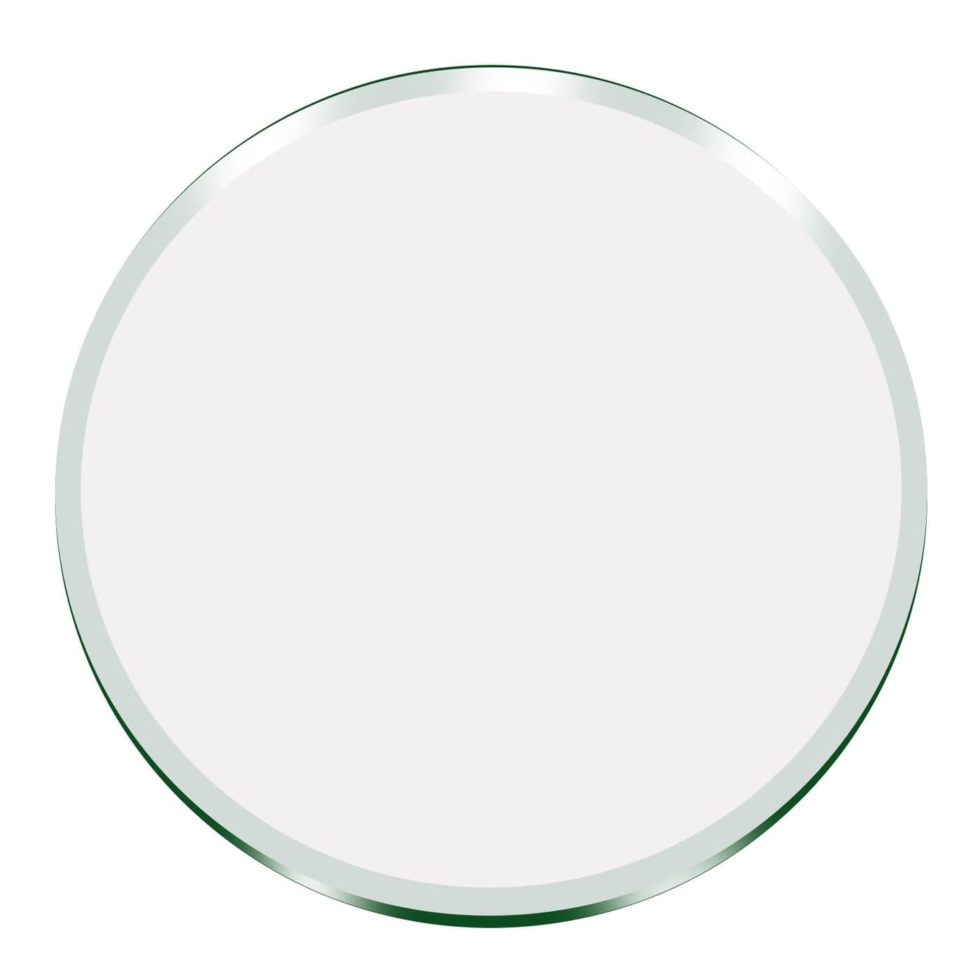 SZG Glass 14 Inch Round Glass Table Top 14 Thick Tempered Beveled Edge 14 in