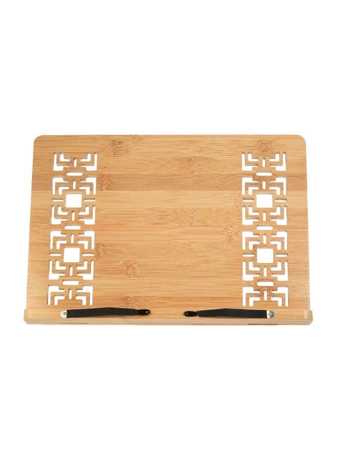 Brown Foldable Bamboo Book Stand