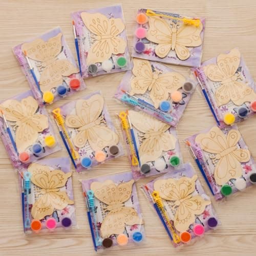 VENUSFIT Butterfly Party Favors 12 PCS Butterfly Birthday Party Supplies Butterfly Bubbles Paint Crafts Butterfly Birthday Decorations Goodie Bags Gifts Prizes for Kids Girls Toddler