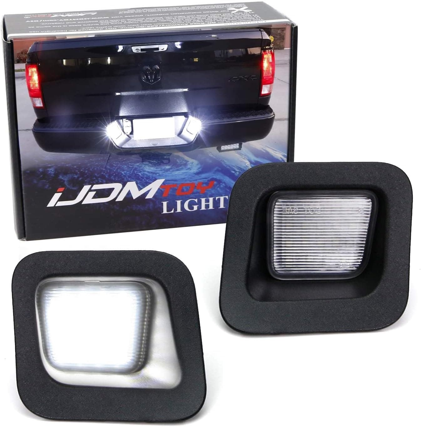 iJDMTOY Xenon White LED License Plate Light Kit for 2003-2018 Dodge RAM 1500 2500 3500