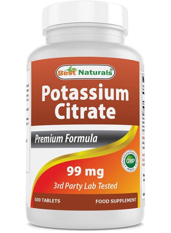 Potassium Citrate 99mg 500 Tablets - 3rd Party Lab Tested