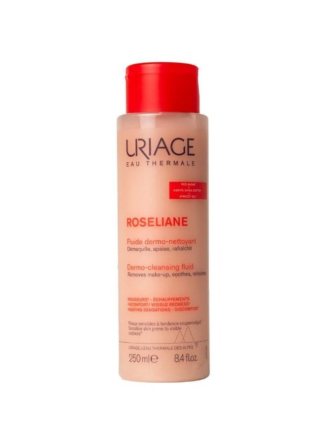 Roséliane Dermo-Cleansing Fluid Lotion 250 ml - Soothes, Moisturises, Reduces Redness for Sensitive Dry Skin - Long-Lasting Comfort & Proven Results