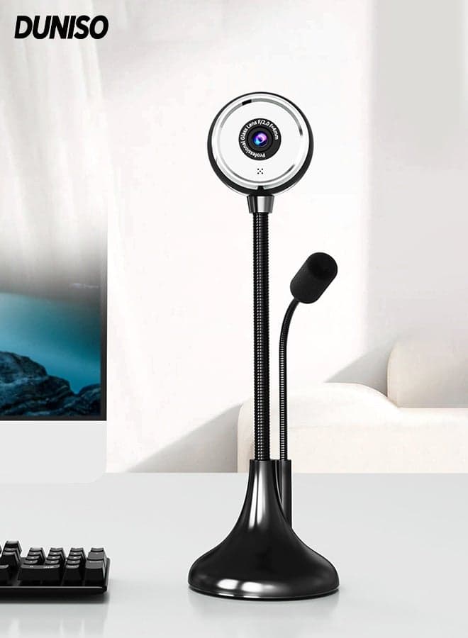 1080p Webcam with Microphone,Manual Focus,Plug and Play, External USB HD Computer Camera for Laptop computer and Desktop computer
