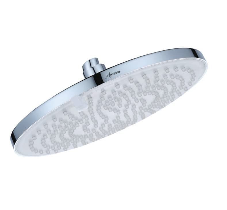 Aquieen 9 Round Removable Face Plate ABS Shower Head with Rubbit Cleaning Nozzles Easy Clean