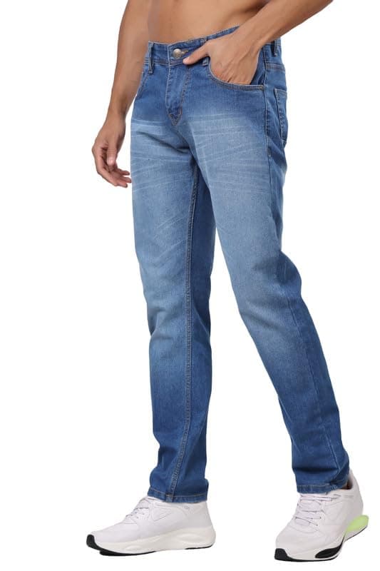 London Hills Men's Regular Fit Mid Rise Cotton Jeans for Man | Straight Fit Jeans for Man | Pant | Mens Bottom Wear | Pants | Jean's for Men | Jins Pant for Men | Denim Jeans